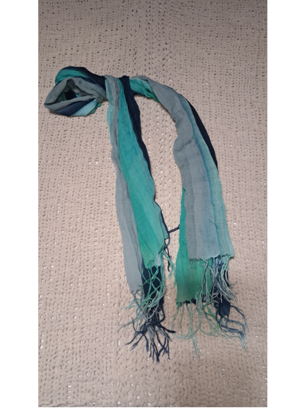 809 - Women's Unbranded Ombre Scarf One Size Blue Green